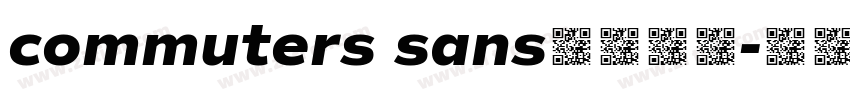 commuters sans字体下载字体转换